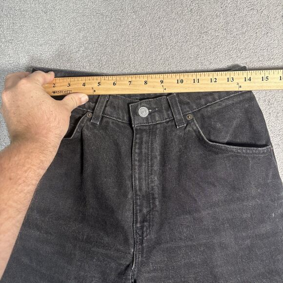 Vintage Levi’s Jeans Womens Sz 10 Short 15921 Tapered Fit Tapered Leg Black ‘96 - Picture 5 of 14